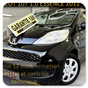 PEUGEOT 107 1.0 ESSENCE 5 PORTES GARANTIE 1 AN CTOK 3499€