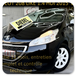 PEUGEOT 208 1.4 HDI GARANTIE 1 AN CTOK 6499€
