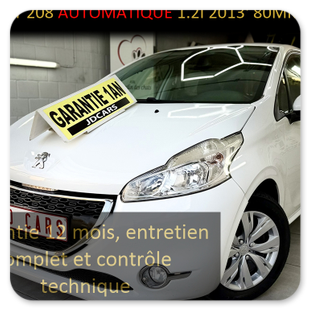 PEUGEOT 208 1.2 ESSENCE AUTOMATIQUE GARANTIE 1 AN CTOK 5999€