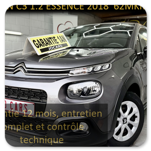 CITROEN C3 1.0 ESSENCE 72MKM GARANTIE 1 AN CTOK 7999€