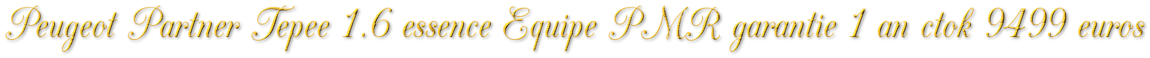 PEUGEOT PARTNER TEPEE 1.6 ESSENCE EQUIPEMENT PMR GARANTIE 1 AN CTOK 9499€