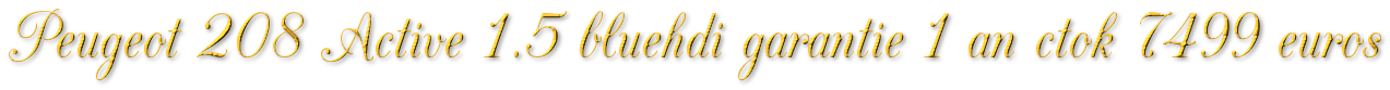 PEUGEOT 208 1.5 BLUEHDI ACTIVE GARANTIE 1 AN CTOK 7499€