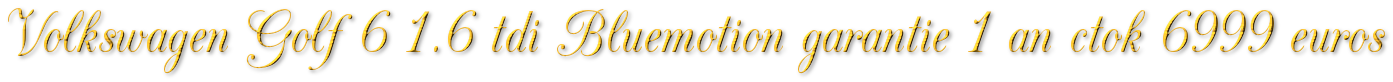 VOLKSWAGEN GOLF 6 1.6 TDI BLUEMOTION GARANTIE 1 AN CTOK 6999€