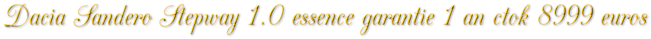 DACIA SANDERO STEPWAY 1.0 ESSENCE  GARANTIE 1 AN CTOK 8999€