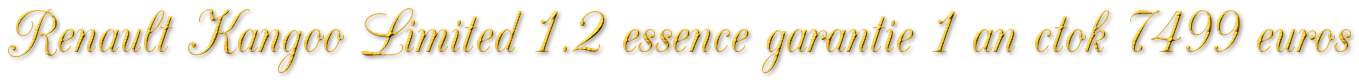 RENAULT KANGOO 1.2 ESSENCE LIMITED GARANTIE 1 AN CTOK 7499€