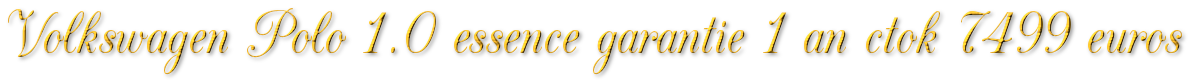 VOLKSWAGEN POLO 1.0 ESSENCE GARANTIE 1 AN CTOK 7499€
