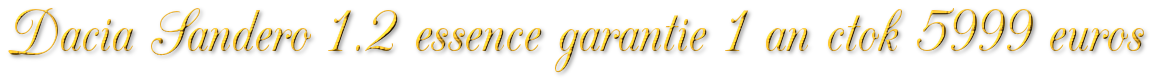 DACIA SANDERO 1.2 ESSENCE GARANTIE 1 AN CTOK 5999€