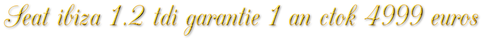SEAT IBIZA 1.2 TDI GARANTIE 1 AN CTOK 4999€ TTC