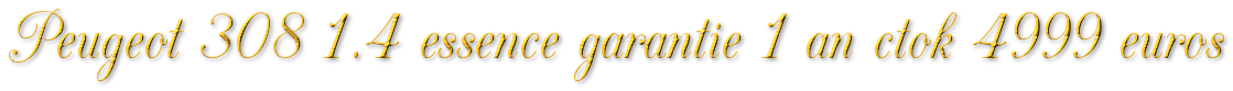 PEUGEOT 308 1.4 ESSENCE GARANTIE 1 AN CTOK 4999€