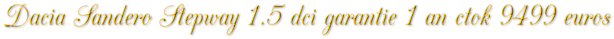 DACIA SANDERO STEPWAY 1.5 DCI GARANTIE 1 AN CTOK 9499€