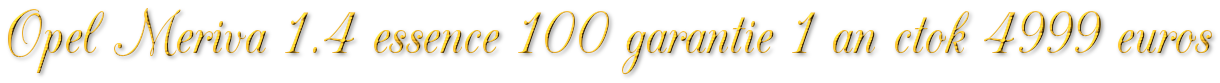 OPEL MERIVA 1.4 ESSENCE GARANTIE 1 AN CTOK 4999€