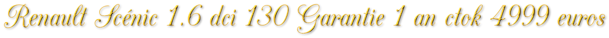 RENAULT SCENIC 1.6 DCI 130 GARANTIE 1 AN CTOK 4999€