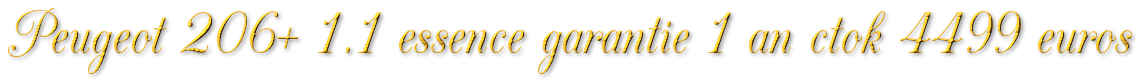 PEUGEOT 206+ 1.1 ESSENCE 60MKM GARANTIE 1 AN CTOK 4499€