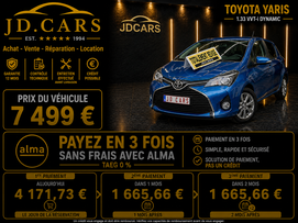 TOYOTA YARIS 1.3 ESSENCE GARANTIE 1 AN CTOK 7499€