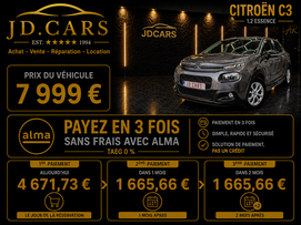 CITROËN C3 1.0 ESSENCE GARANTIE 1 AN CTOK 7999€