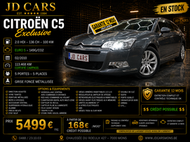 CITROËN C5 EXCLUSIVE 2.0 HDI GARANTIE 1 AN CTOK 5499€