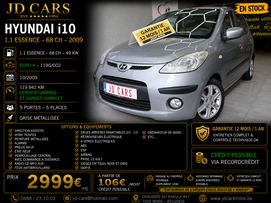 HYUNDAI I10 1.1 ESSENCE GARANTIE 1 AN CTOK 2999€